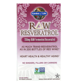 Garden of Life RAW Resveratrol 350 mg 60 Vegan Capsules 658010115919