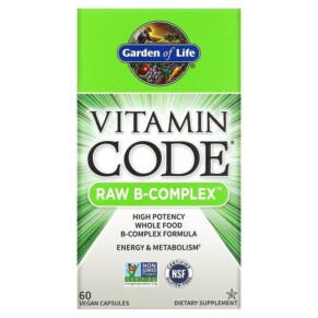 Garden of Life Vitamin Code RAW B-Complex 60 Vegan Capsules 658010113809