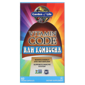 Garden of Life Vitamin Code RAW Kombucha 60 Vegan Capsules 658010113939
