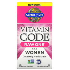 Garden of Life Vitamin Code RAW One Once Daily Multivitamin for Women 75 Vegetarian Capsules 658010114035