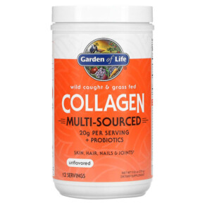 Garden of Life Wild Caught & Grass Fed Collagen Multi-Sourced Unflavored 9.52 oz (270 g) 658010130752