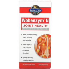 Garden of Life Wobenzym N Joint Health 100 Enteric-Coated Tablets 310539029305