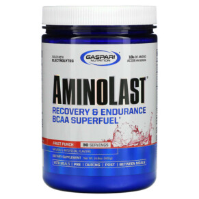 Gaspari Nutrition Aminolast Recovery & Endurance BCAA Superfuel Fruit Punch 14.8 oz (420 g) 646511020337