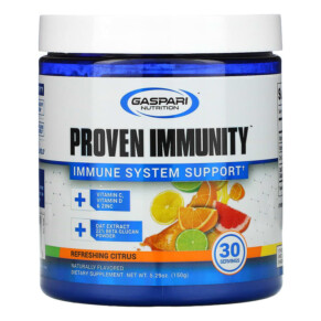 Gaspari Nutrition Proven Immunity Immune System Support Refreshing Citrus 5.29 oz (150 g) 646511027916