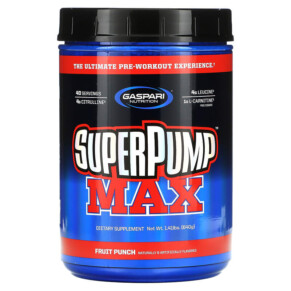 Gaspari Nutrition SuperPump Max Fruit Punch 1.41 lbs (640 g) 646511007222