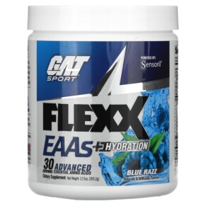 GAT Flexx EAAs + Hydration Blue Razz 12.2 oz (355.2 g) 816170023035