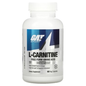 GAT L-Carnitine Amino Acid Free Form 60 Vegetable Capsules 816170020669