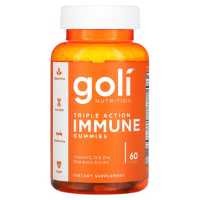 Goli Nutrition Triple Action Immune Gummies 60 Pieces 055840402569