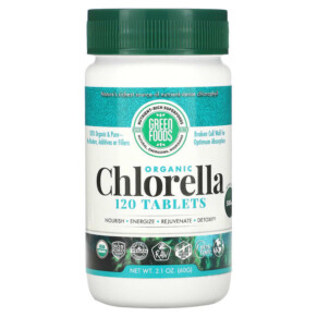Green Foods Corporation Organic Chlorella 500 mg 120 Tablets 083851204155