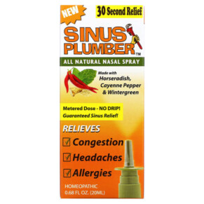 Greensations Sinus Plumber All Natural Nasal Spray 0.68 fl oz (20 ml) 899312003010