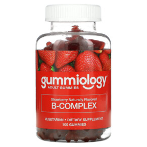 Gummiology B Complex Gummies Strawberry 100 Gummies 898220014804