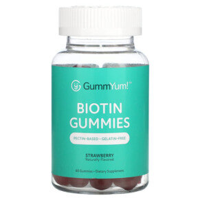 GummYum! Biotin Gummies Strawberry 2.500 mcg 60 Gummies 810012470797