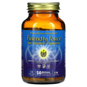 HealthForce Superfoods Friendly Force The Ultimate Probiotic 25 Billion CFU 120 Vegan Caps 650786004152
