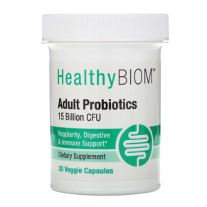 HealthyBiom Adult Probiotics 15 Billion CFU 30 Veggie Capsules 898220015818