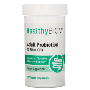 HealthyBiom Adult Probiotics 15 Billion CFU 90 Veggie Capsules 898220015825