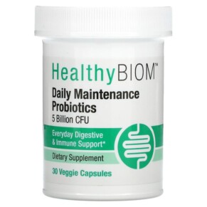 HealthyBiom Daily Maintenance Probiotics 5 Billion CFUs 30 Veggie Capsules 898220015832
