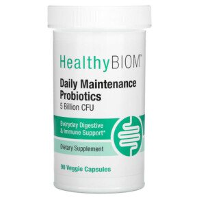 HealthyBiom Daily Maintenance Probiotics 5 Billion CFUs 90 Veggie Capsules 898220015849