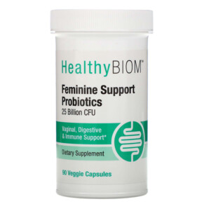 HealthyBiom Feminine Support Probiotics 25 Billion CFUs 90 Veggie Capsules 898220015801