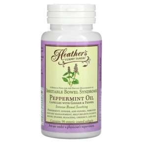 Heather's Tummy Care Peppermint Oil Irritable Bowel Syndrome 90 Enteric Coated Softgels 180616000035