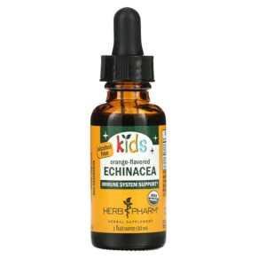 Herb Pharm Kids Echinacea Alcohol Free Orange Flavored 1 fl oz (30 ml) 090900000705