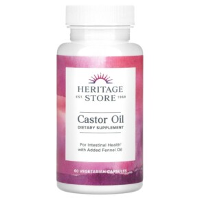 Heritage Store Castor Oil 60 Vegetarian Capsules 076970301508