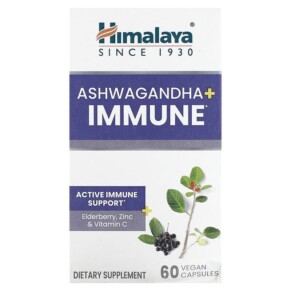 Himalaya Ashwagandha + Immune 60 Vegan Capsules 605069068208
