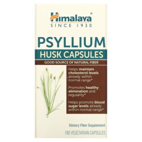 Himalaya Psyllium Husk Capsules 180 Vegetarian Capsules 605069067331