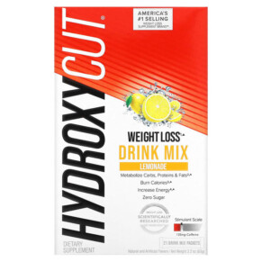 Hydroxycut Weight Loss Drink Mix Lemonade 21 Packets 2.2 oz (63 g) 631656861884