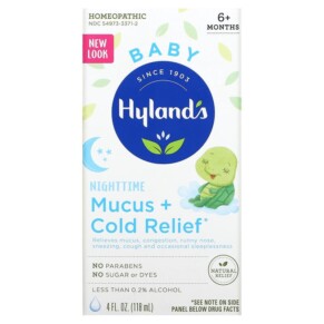 Hyland's Baby Nighttime Mucus + Cold Relief Ages 6 Months+ 4 fl oz (118 ml) 354973337121