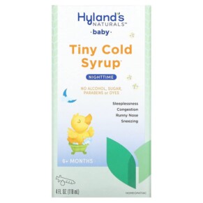 Hyland's Baby Tiny Cold Syrup Nighttime Ages 6 Months+ 4 fl oz (118 ml) 354973318014