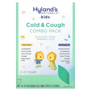 Hyland's Kids Cold & Cough Combo Pack Daytime/Nighttime Age 2-12 Years 2 Bottles 4 fl oz (118 ml) Each 354973337817