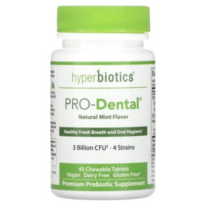 Hyperbiotics PRO-Dental Natural Mint 45 Chewable Tablets 9506000058559