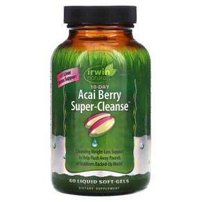 Irwin Naturals Acai Berry Super-Cleanse 60 Liquid Soft-Gels 840081405475