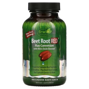 Irwin Naturals Beet Root RED Max-Conversion with Nitric Oxide Booster 60 Liquid Soft-Gels 710363591854