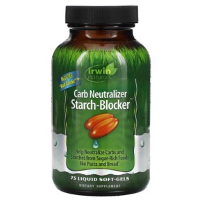 Irwin Naturals Carb Neutralizer Starch-Blocker 75 Liquid Soft-Gels 710363598587
