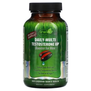 Irwin Naturals Daily-Multi Testosterone Up Booster For Men 60 Liquid Soft-Gels 840081404669