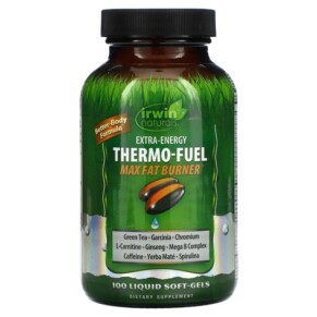 Irwin Naturals Extra-Energy Thermo-Fuel Max Fat Burner 100 Liquid Soft-Gels 840081404362