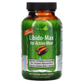 Irwin Naturals Libido-Max for Active Men 60 Liquid Soft-Gels 840081402559