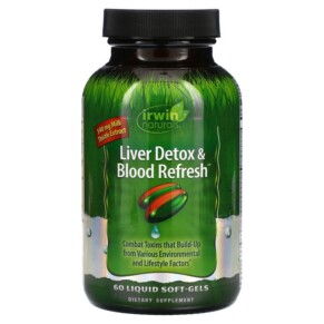Irwin Naturals Liver Detox & Blood Refresh 60 Liquid Soft-Gels 710363594619