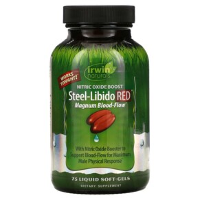 Irwin Naturals Steel-Libido Red Magnum Blood-Flow 75 Liquid Soft-Gels 710363578602