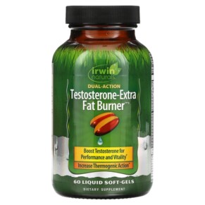 Irwin Naturals Testosterone-Extra Fat Burner 60 Liquid Soft-Gels 710363596767