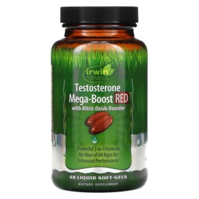 Irwin Naturals Testosterone Mega-Boost RED 68 Liquid Soft-Gels 710363594404