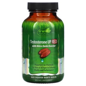 Irwin Naturals Testosterone UP RED with Nitric Oxide Booster 60 Liquid Soft-Gels 710363585983