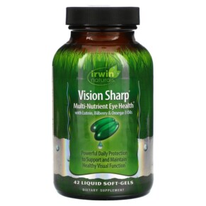 Irwin Naturals Vision Sharp Multi-Nutrient Eye Health 42 Liquid Soft-Gels 710363568320