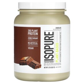 Isopure Plant-Based Protein Powder Chocolate 1.37 lb (621 g) 089094025434