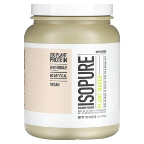 Isopure Plant-Based Protein Powder Unflavored 1.15 lb (521 g) 089094025458
