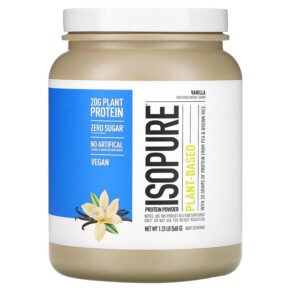 Isopure Plant-Based Protein Powder Vanilla 1.23 lb (560 g) 089094025427