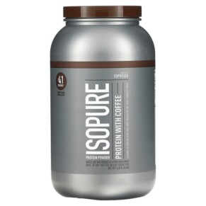 Isopure Protein Powder with Coffee Espresso 3 lb (1.36 kg) 089094022297
