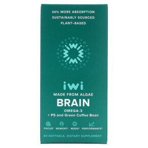 iWi Brain Omega-3 + PS and Green Coffee Bean 60 Softgels 818353020411