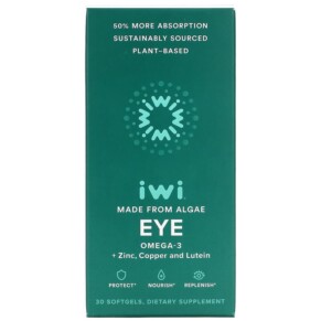 iWi Eye Omega-3 + Zinc Copper and Lutein 30 Softgels 818353020442
